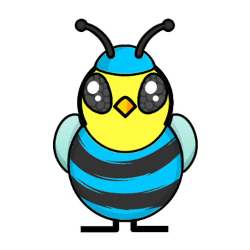 Yellow blue-eyed duck wearing Bee Outfit, colour slot 3