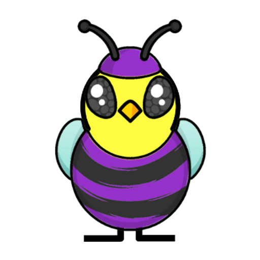 Yellow blue-eyed duck wearing Bee Outfit, colour slot 5