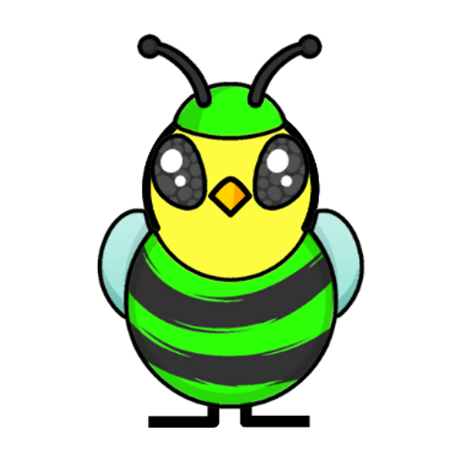 Yellow blue-eyed duck wearing Bee Outfit, colour slot 6