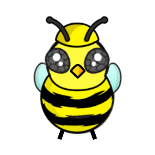 Rotating overworld view of a yellow blue-eyed duck wearing Bee Outfit