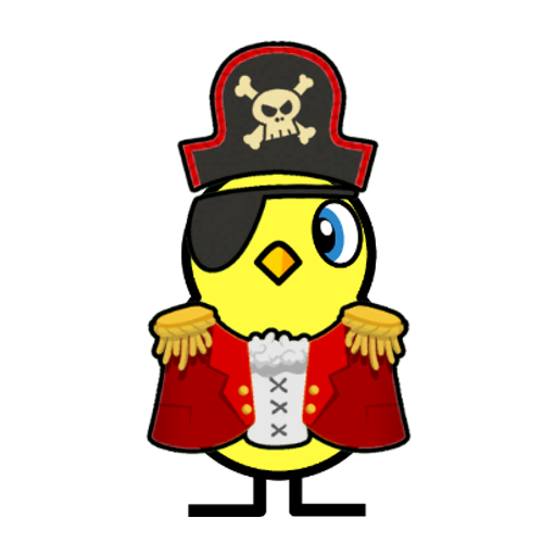 Yellow blue-eyed duck wearing Pirate Outfit, colour slot 1