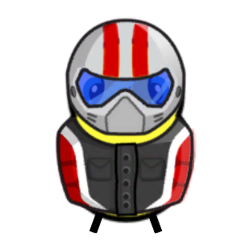 Rotating overworld view of a yellow blue-eyed duck wearing Racer Outfit