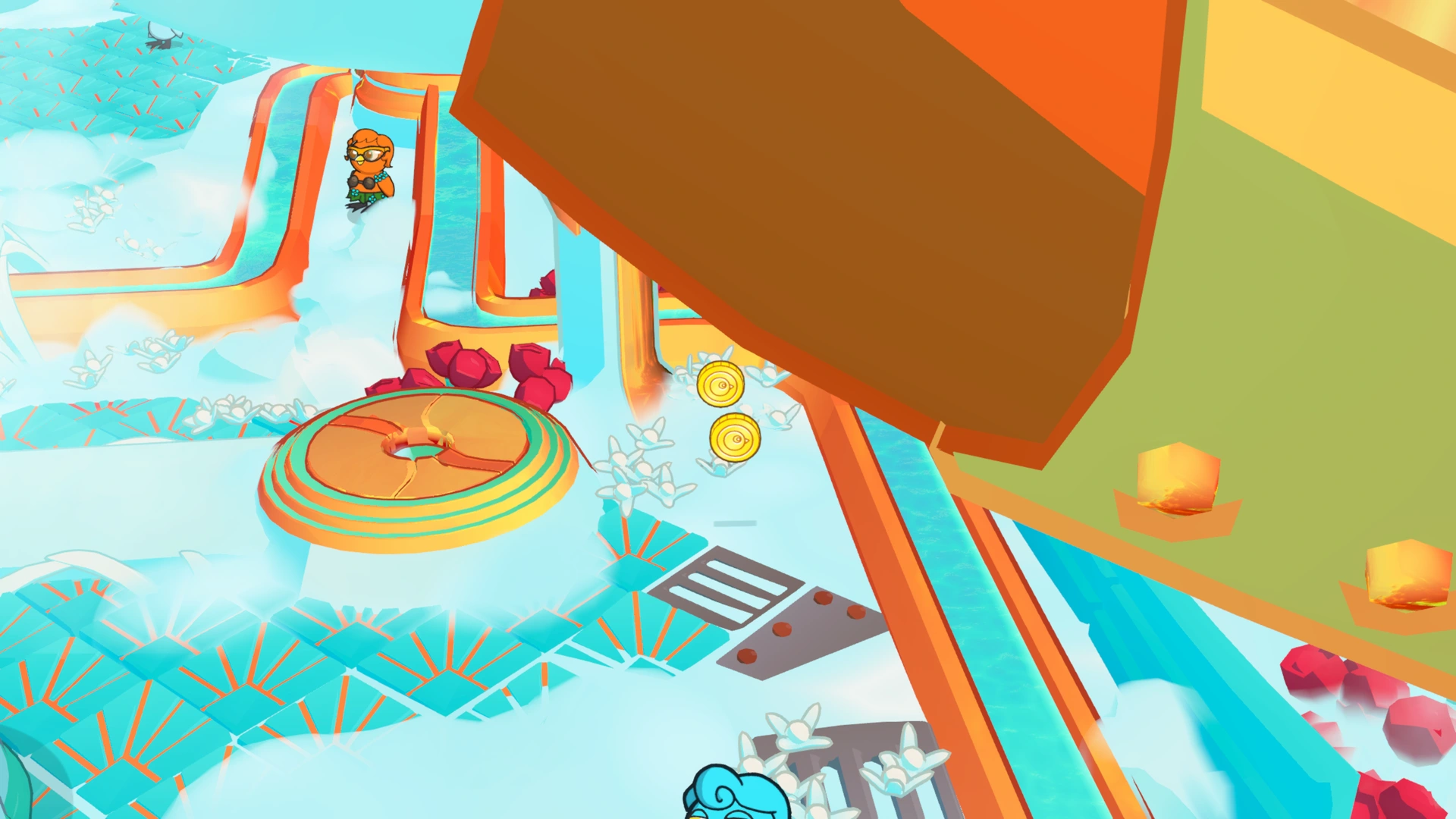 Coin group 3 in Cloud Kingdom, showing 2 fixed pickups
