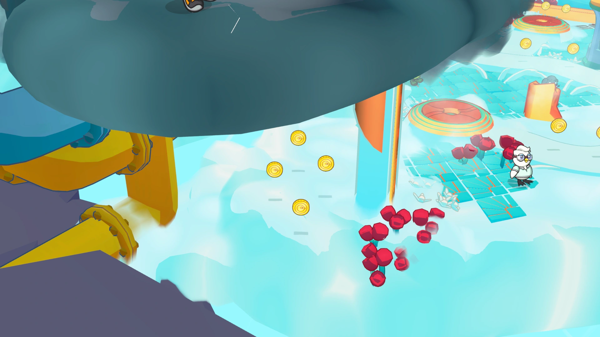 Coin group 4 in Cloud Kingdom, showing 4 fixed pickups