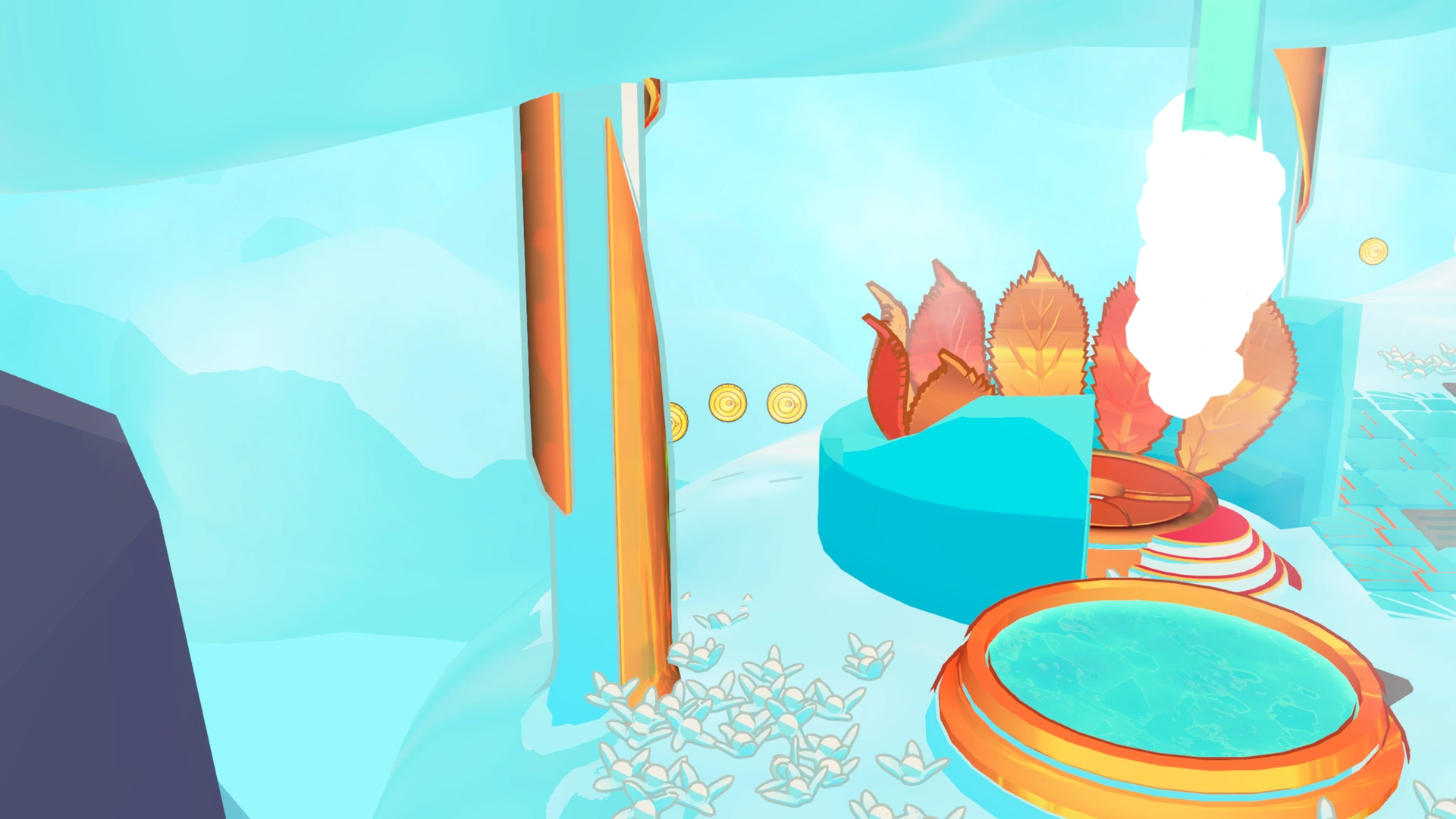 Coin group 6 in Cloud Kingdom, showing 3 fixed pickups