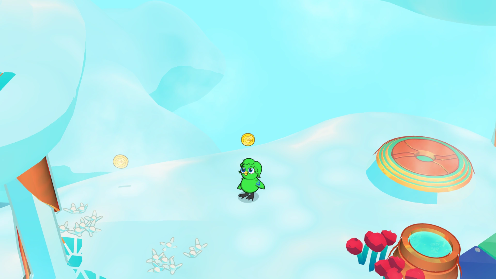 Coin group 7 in Cloud Kingdom, showing 1 fixed pickups