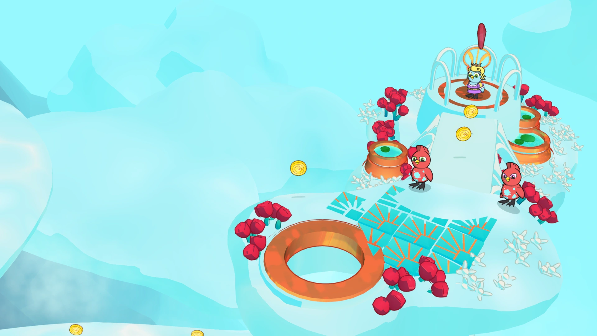 Coin group 12 in Cloud Kingdom, showing 1 fixed pickups