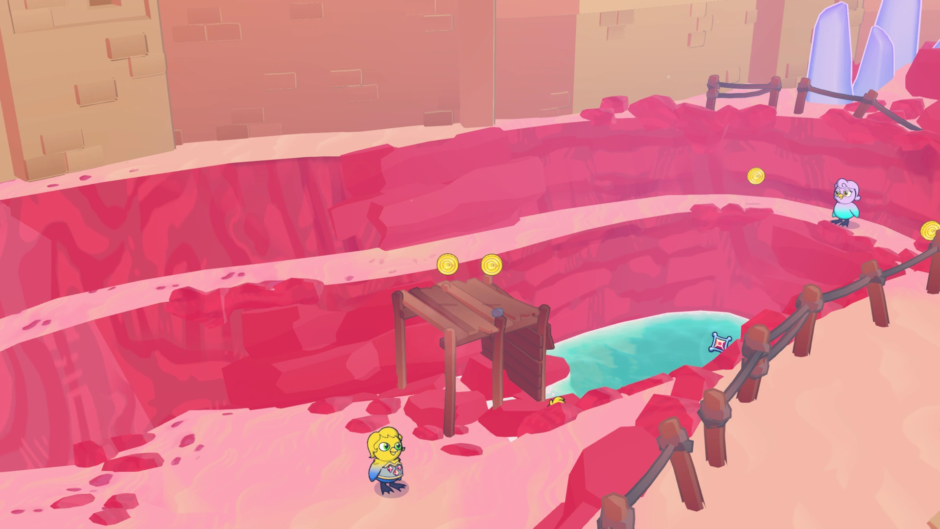 Coin group 5 in Crystal Desert, showing 2 fixed pickups