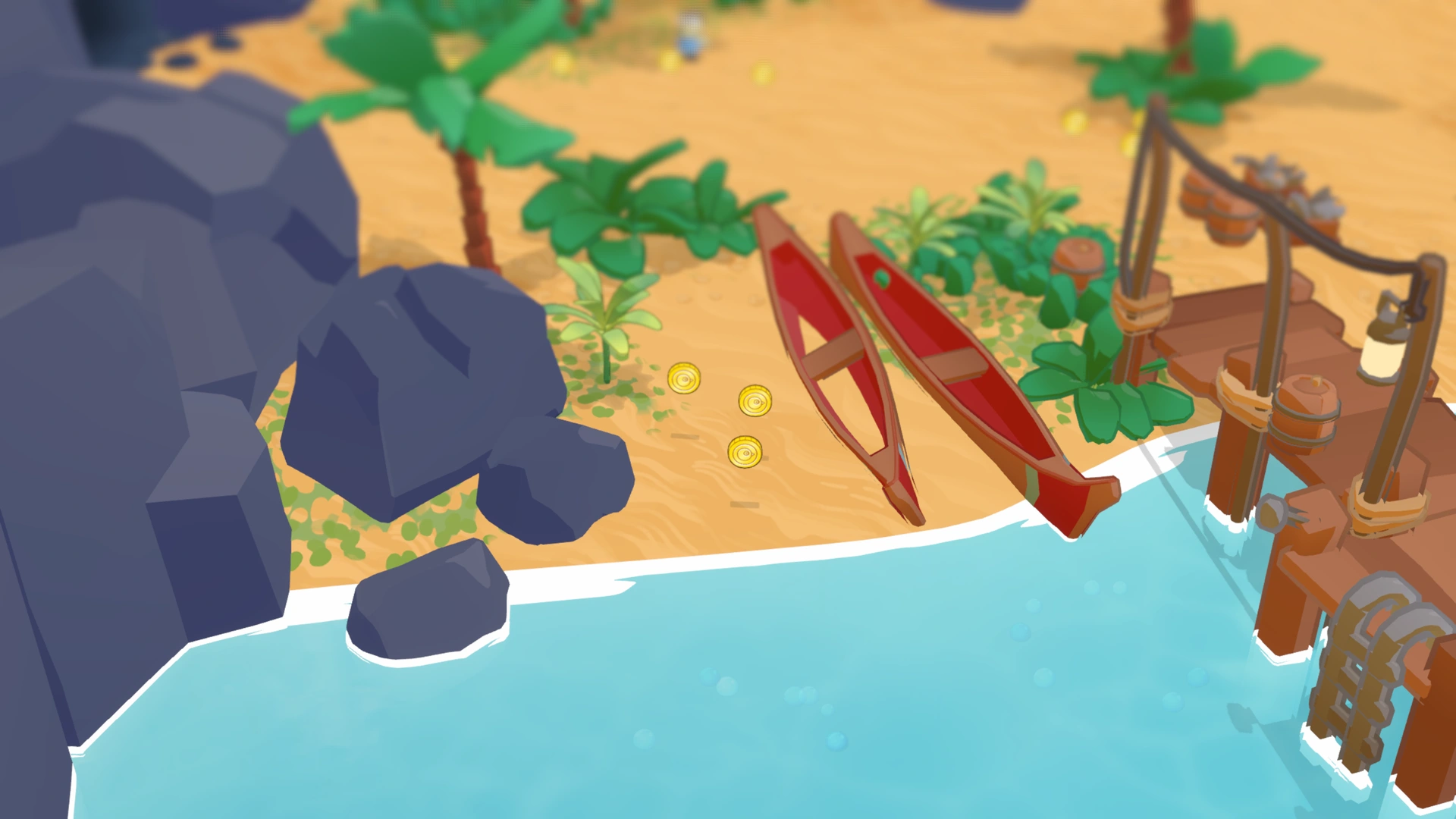 Coin group 2 in Fishing Beach, showing 3 fixed pickups