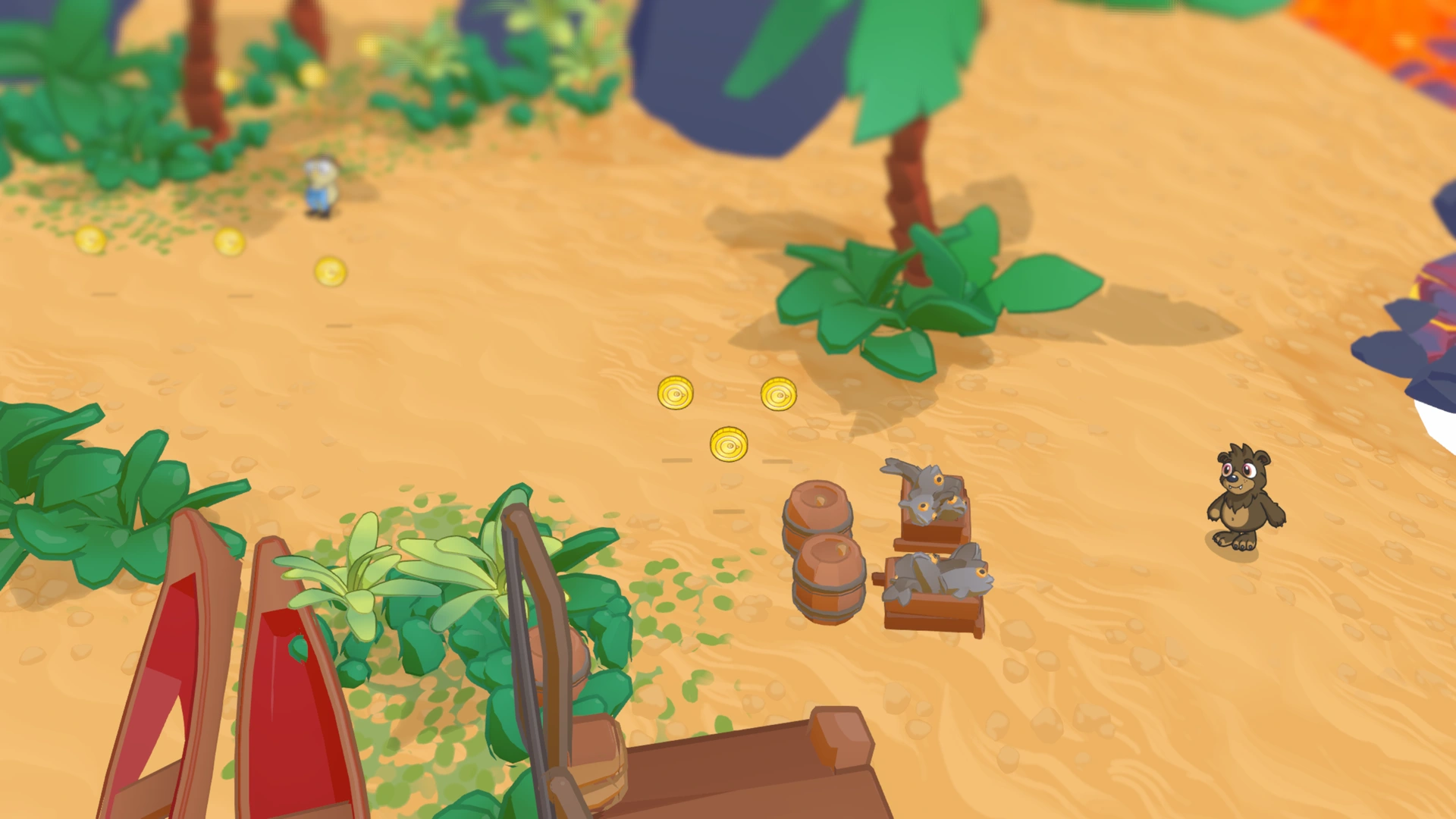 Coin group 6 in Fishing Beach, showing 3 fixed pickups