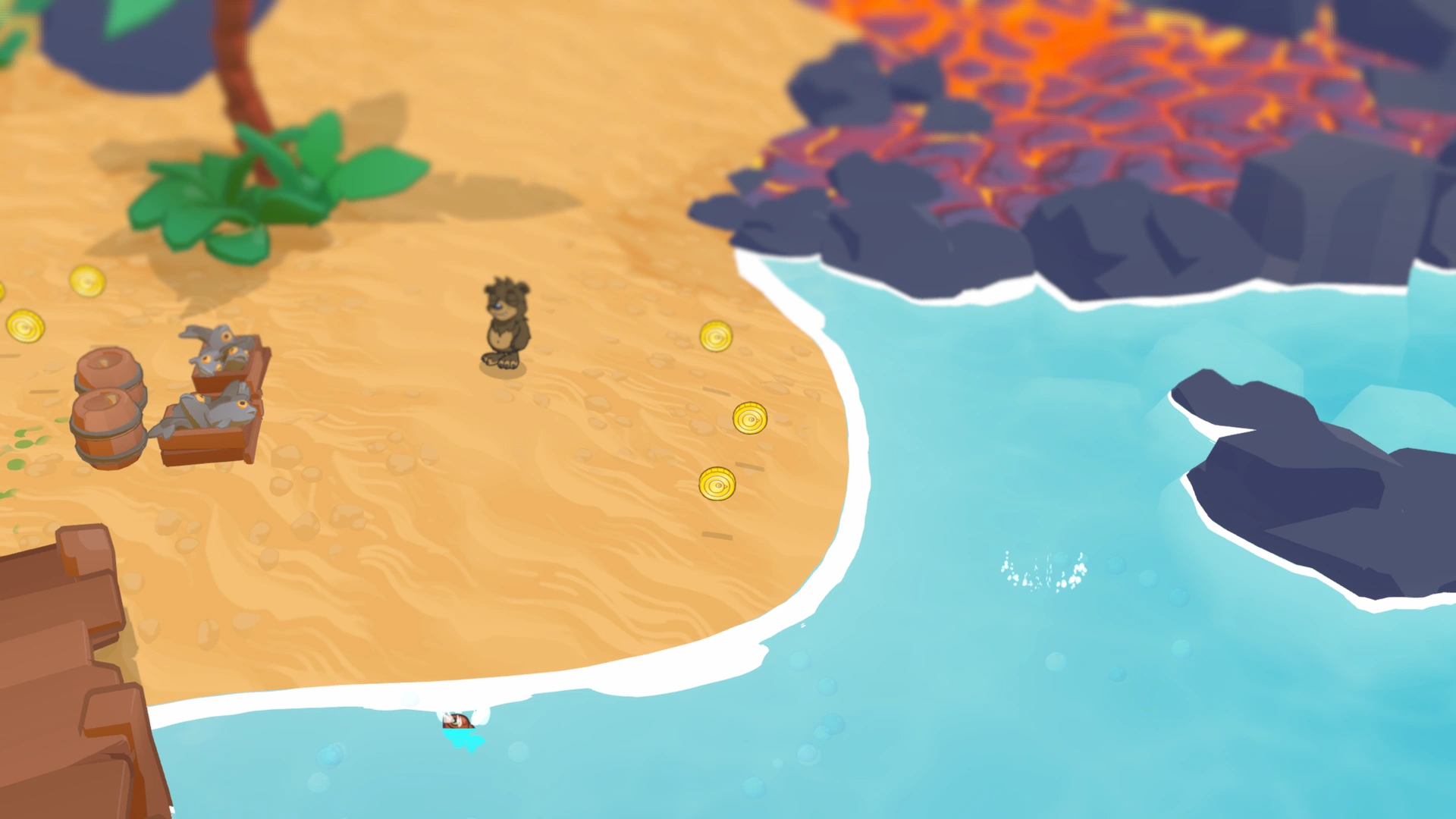 Coin group 7 in Fishing Beach, showing 3 fixed pickups