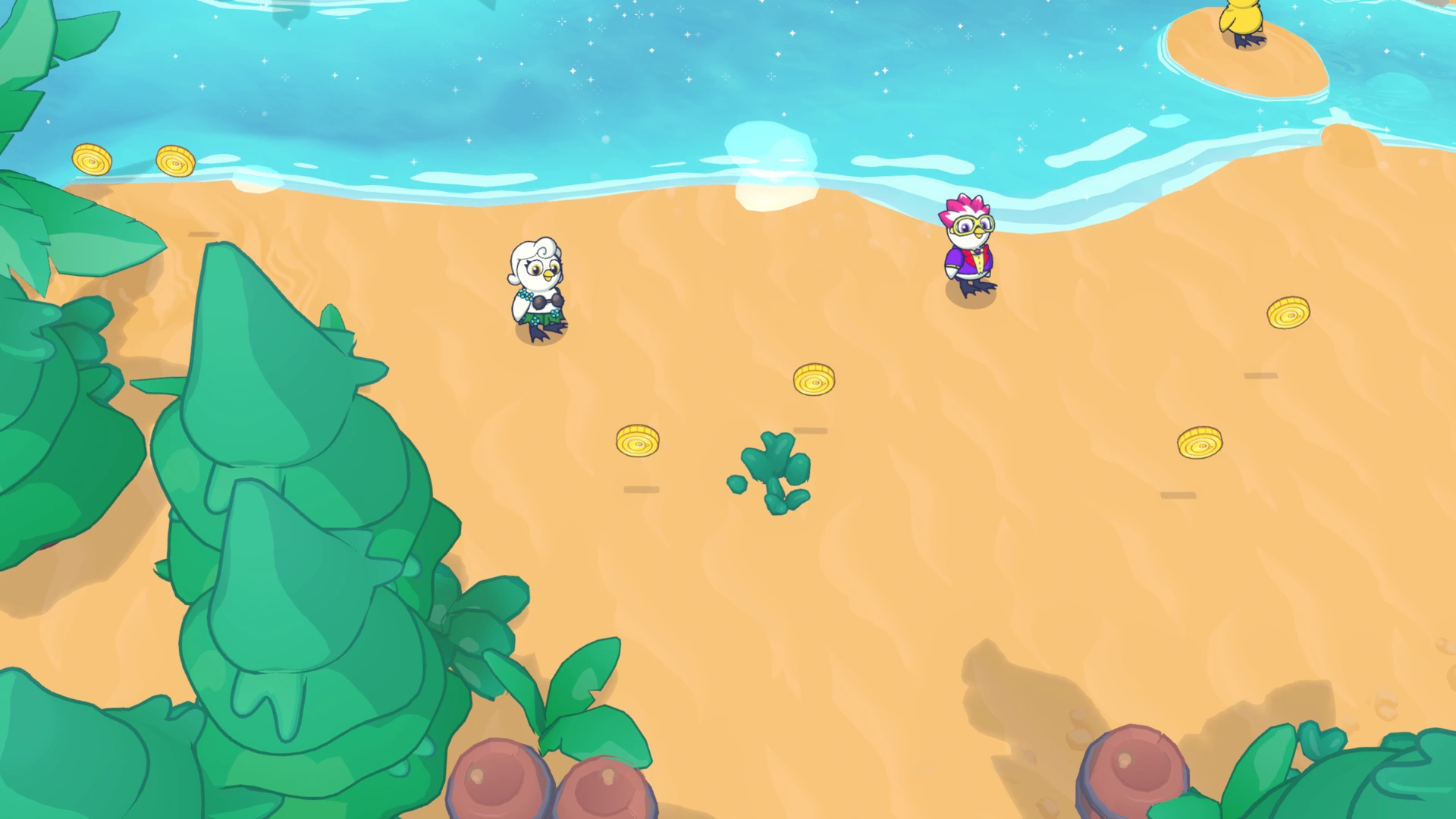 Coin group 1 in Quackbeard's Cove, showing 2 fixed pickups