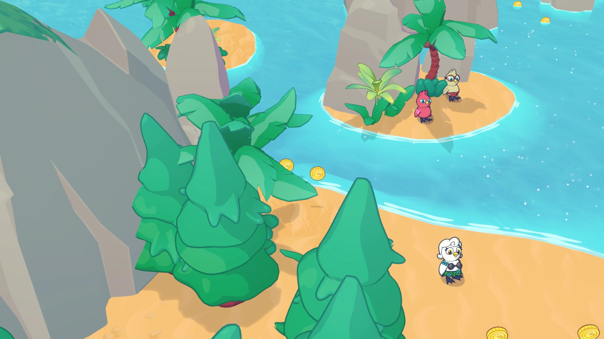 Coin group 4 in Quackbeard's Cove, showing 2 fixed pickups