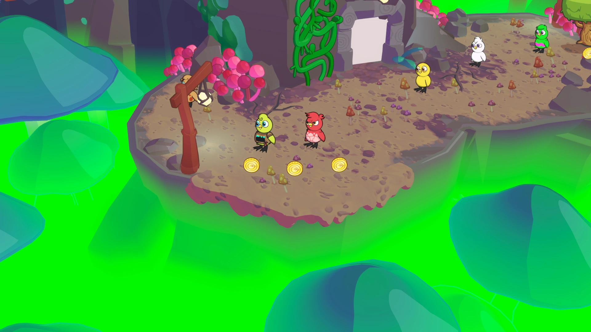 Coin group 5 in Toadstool Towers, showing 3 fixed pickups