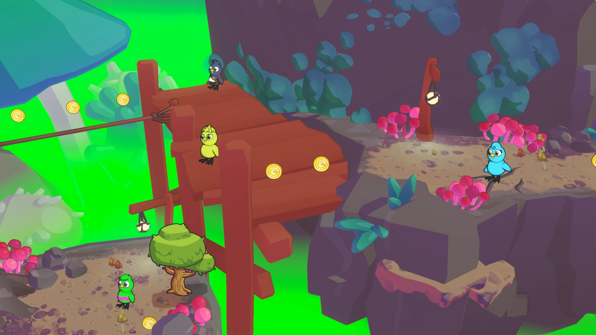 Coin group 6 in Toadstool Towers, showing 2 fixed pickups