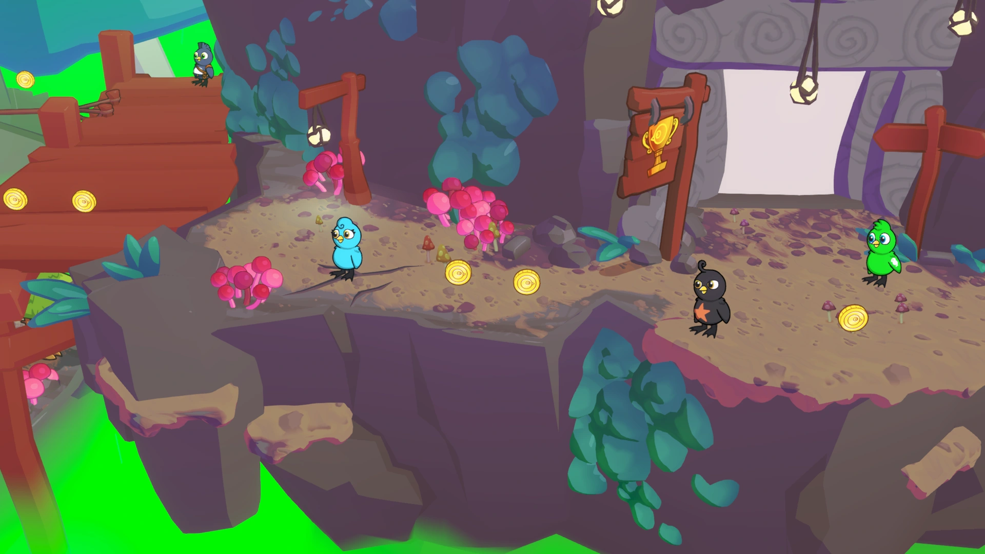 Coin group 7 in Toadstool Towers, showing 2 fixed pickups