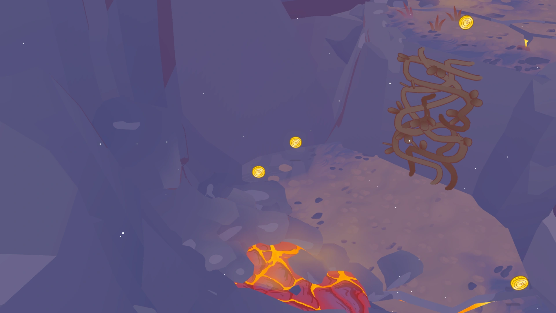 Coin group 2 in Volcano Interior, showing 2 fixed pickups