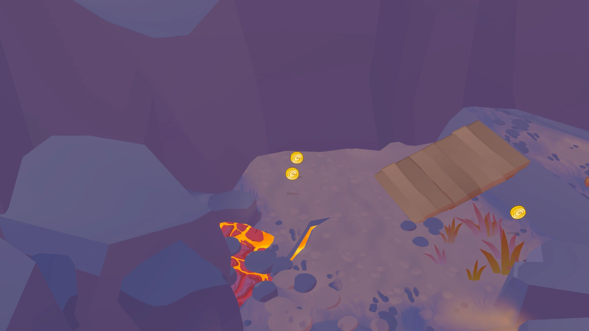 Coin group 9 in Volcano Interior, showing 2 fixed pickups