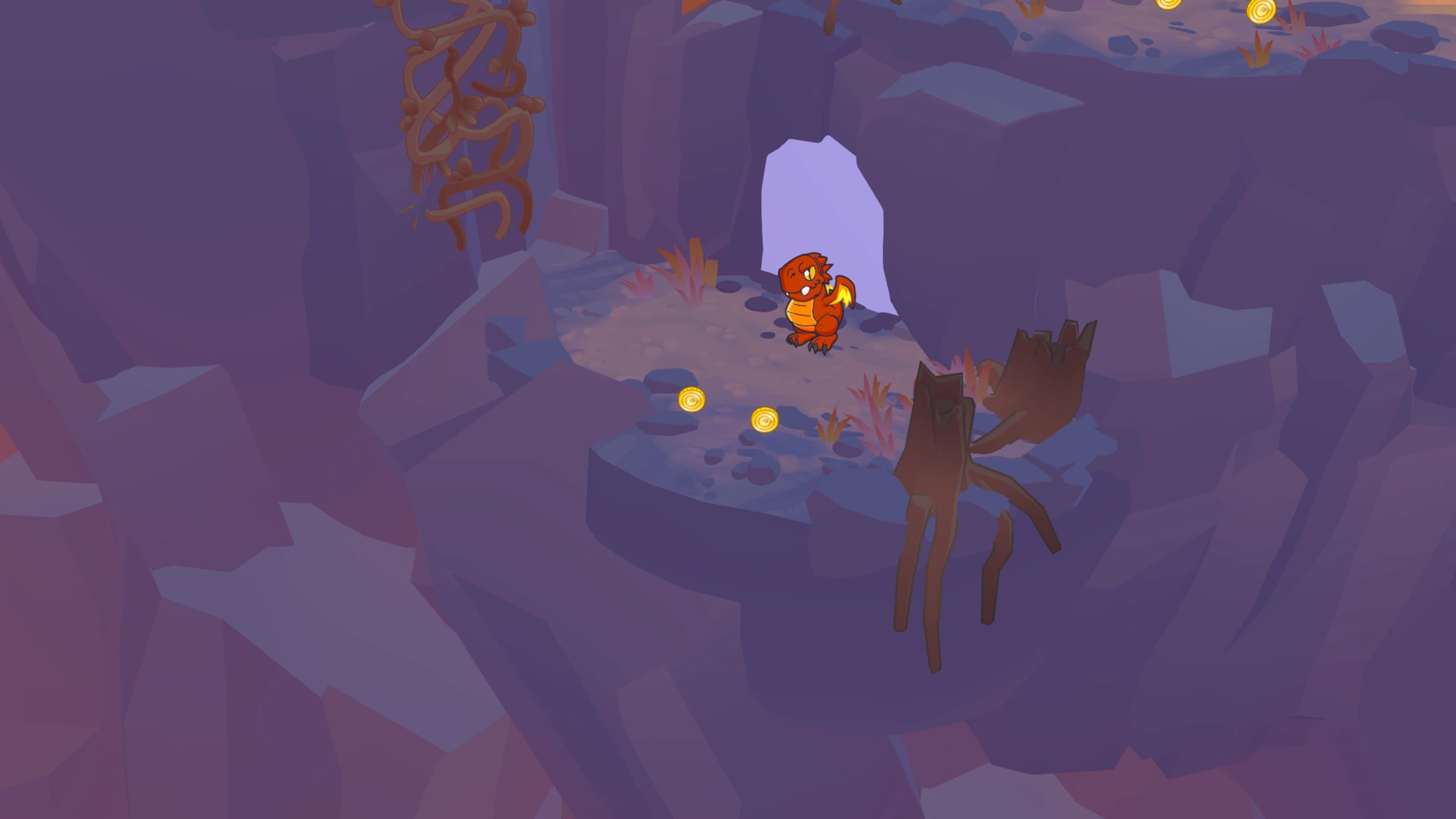 Coin group 8 in Volcano Town, showing 2 fixed pickups