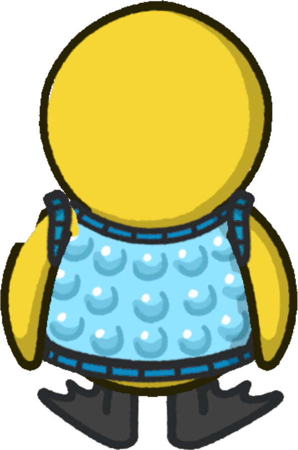 Rotating overworld view of Bubble wrap Costume