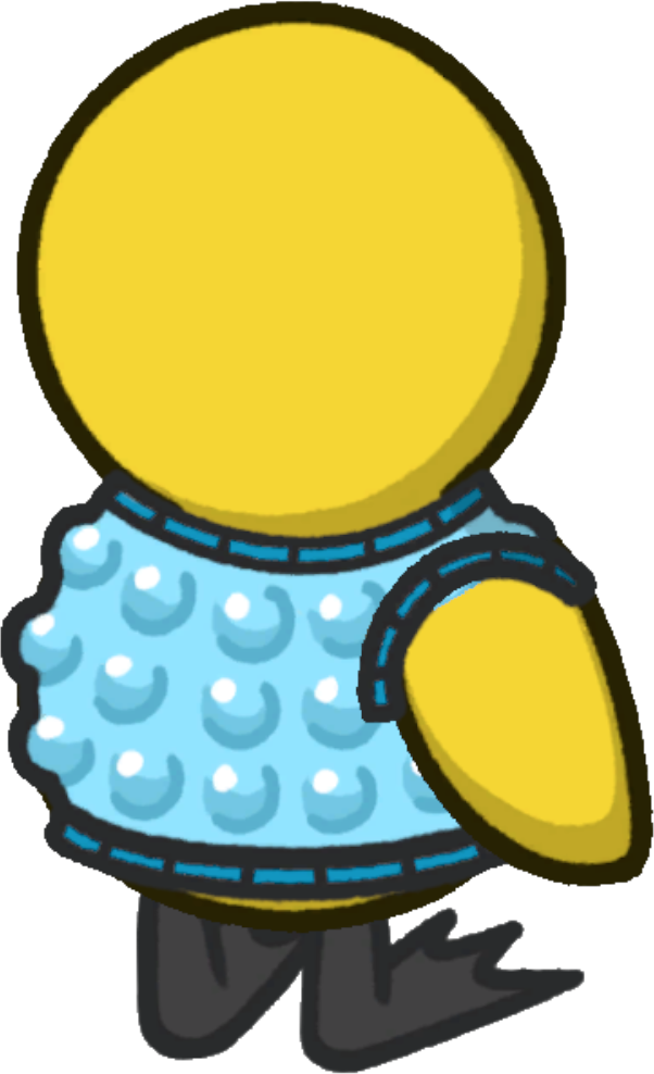 Rotating overworld view of Bubble wrap Costume