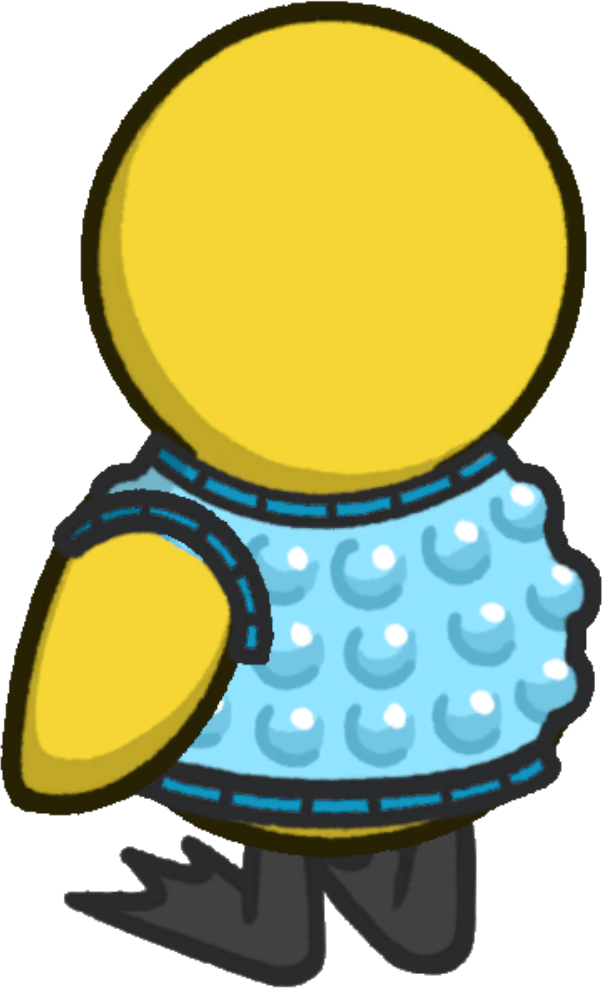 Rotating overworld view of Bubble wrap Costume