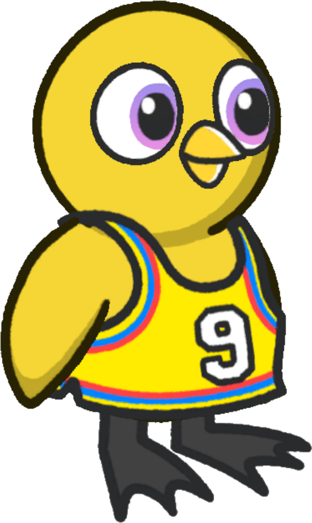 Basketball vest, colour option 2, on a yellow duck