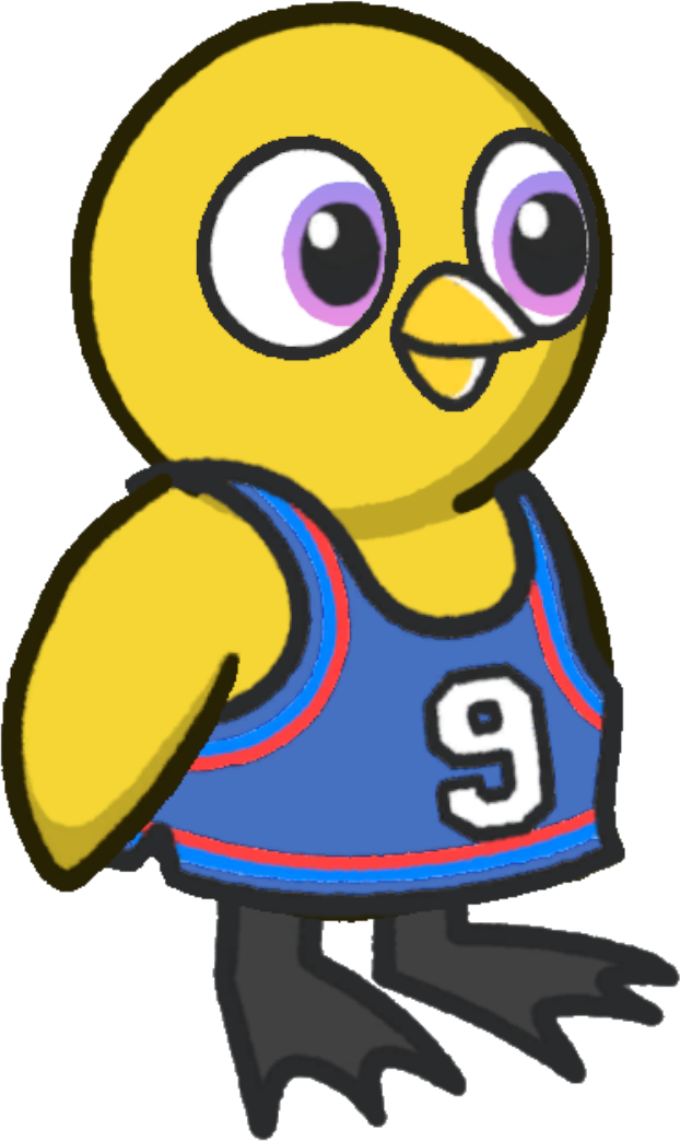 Basketball vest, colour option 4, on a yellow duck