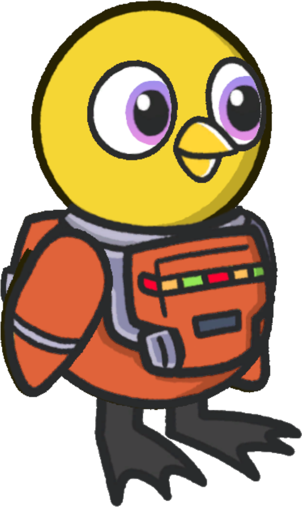 Space suit, colour option 3, on a yellow duck
