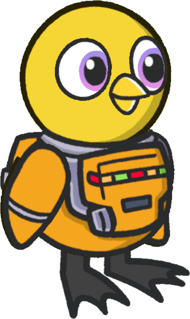 Space suit, colour option 4, on a yellow duck