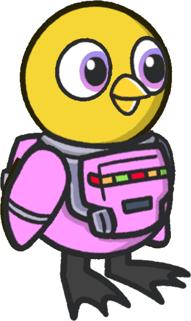 Space suit, colour option 5, on a yellow duck