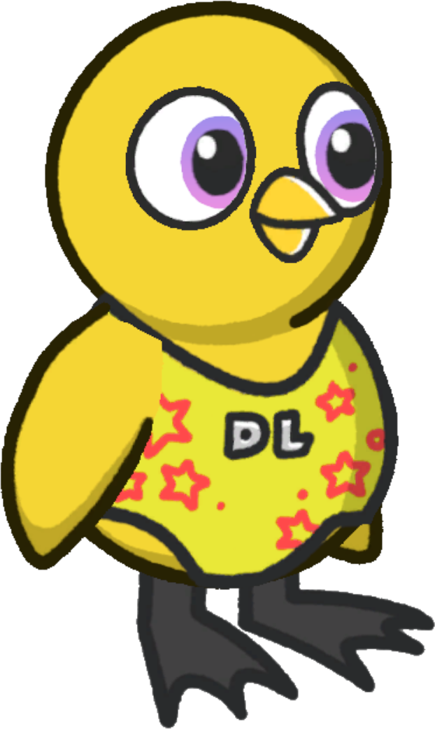 Gymnast leotard, colour option 2, on a yellow duck