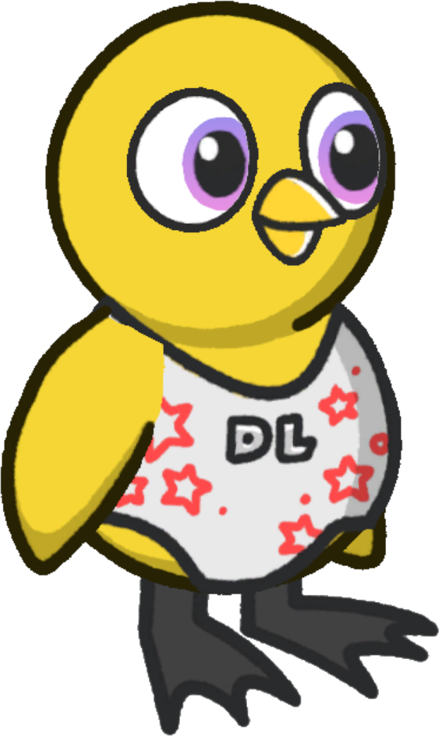 Gymnast leotard, colour option 3, on a yellow duck