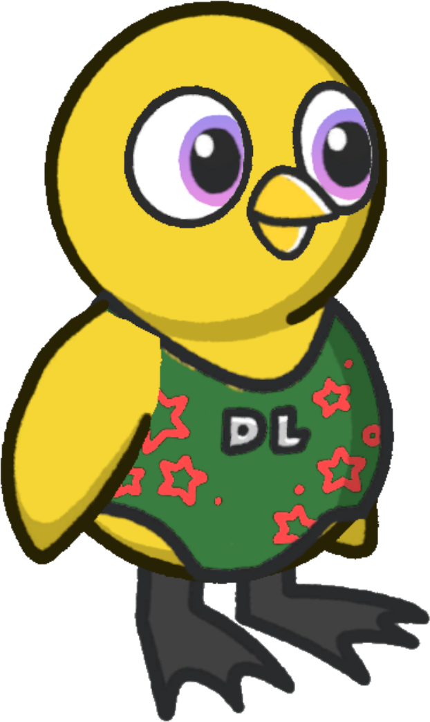 Gymnast leotard, colour option 5, on a yellow duck