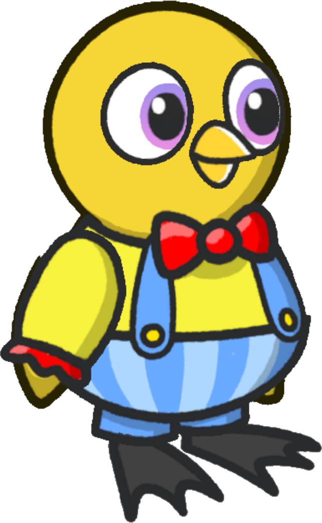 Clown Costume, colour option 2, on a yellow duck