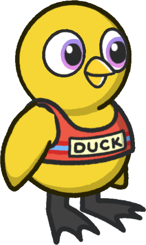 Marathon gear, colour option 5, on a yellow duck