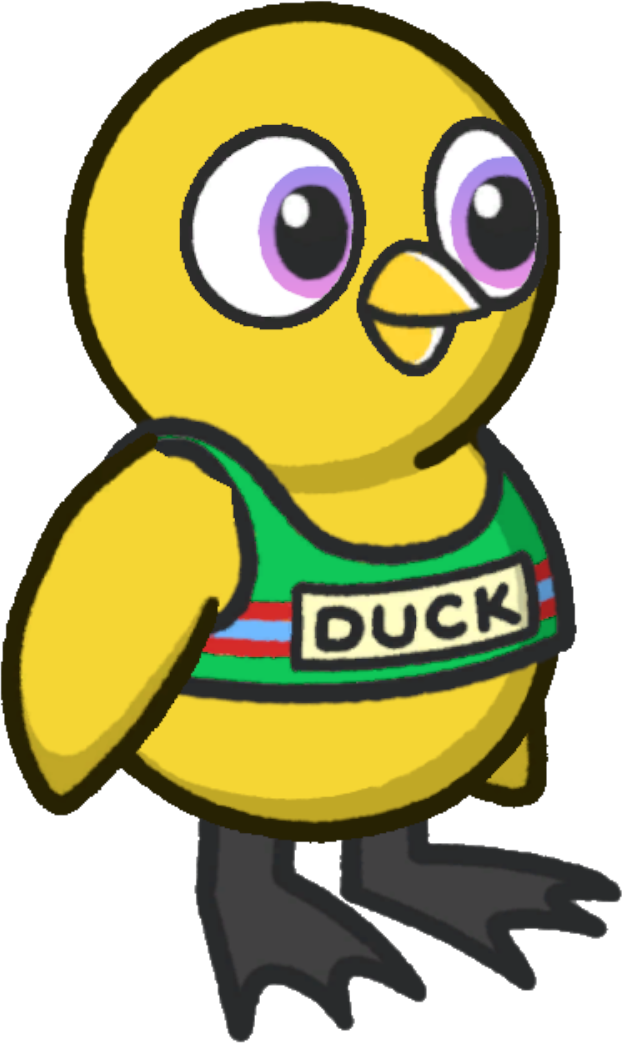 Marathon gear, colour option 6, on a yellow duck