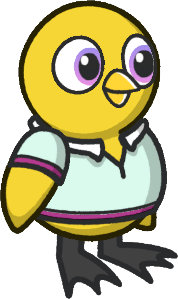 Tennis shirt, colour option 1, on a yellow duck