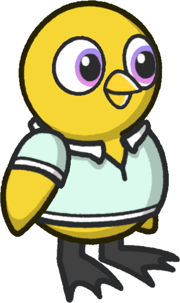 Tennis shirt, colour option 2, on a yellow duck