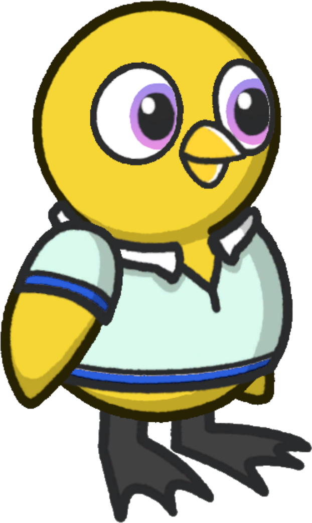 Tennis shirt, colour option 3, on a yellow duck