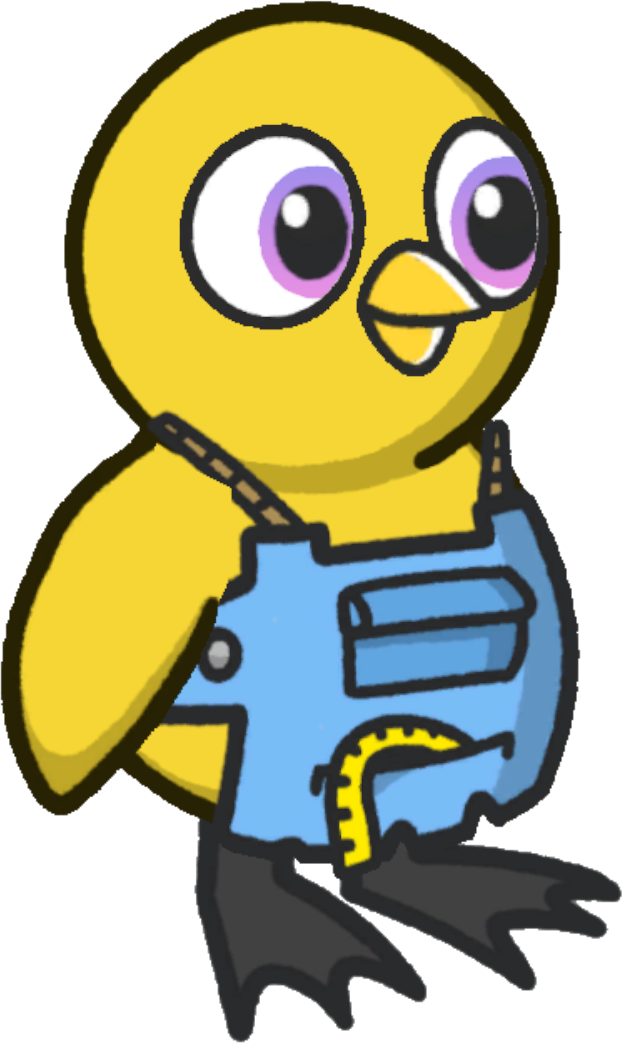 Carpenter apron, colour option 3, on a yellow duck