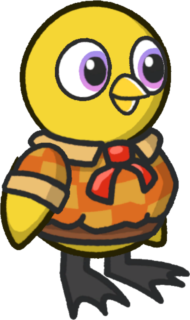 Farmer overalls, colour option 2, on a yellow duck