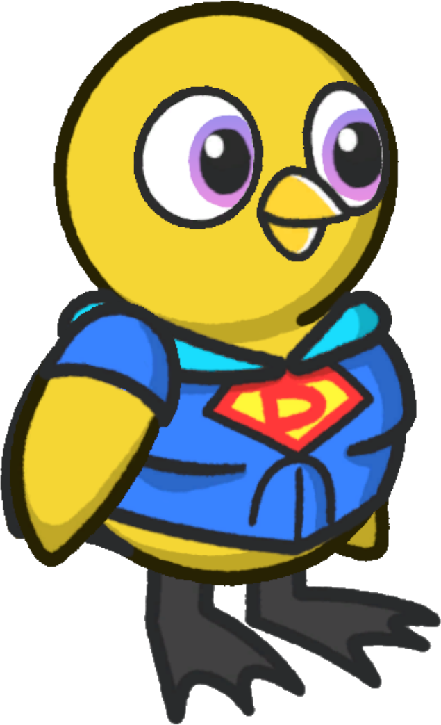 Superhero cape, colour option 2, on a yellow duck