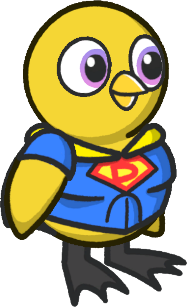 Superhero cape, colour option 3, on a yellow duck