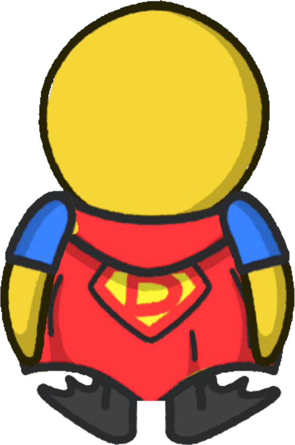Rotating overworld view of Superhero cape