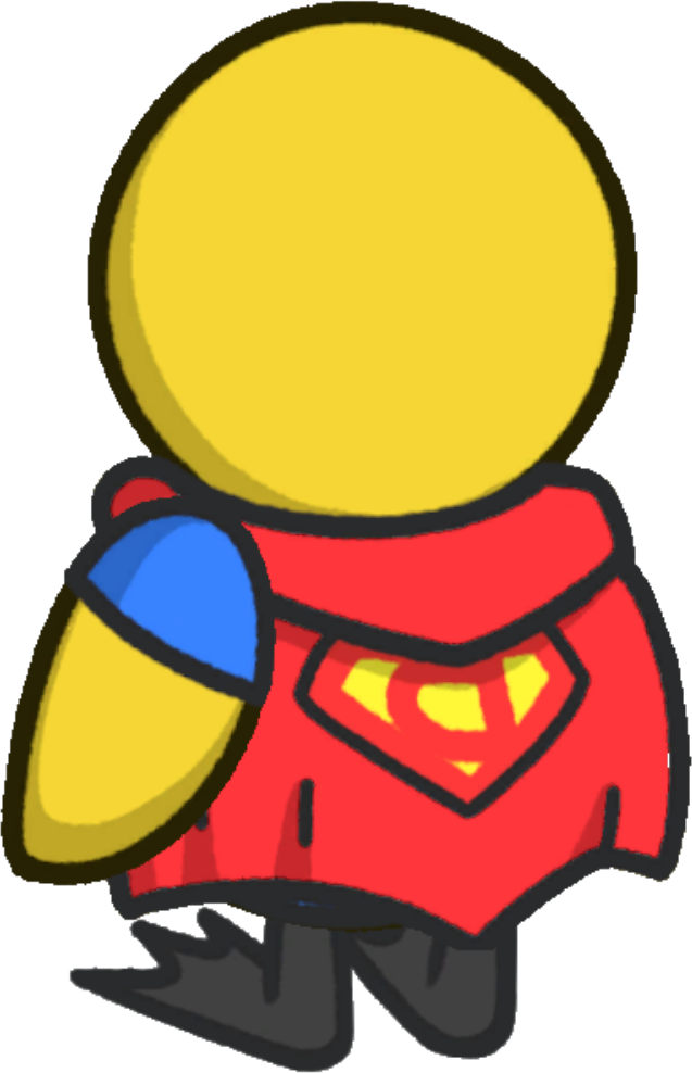 Rotating overworld view of Superhero cape