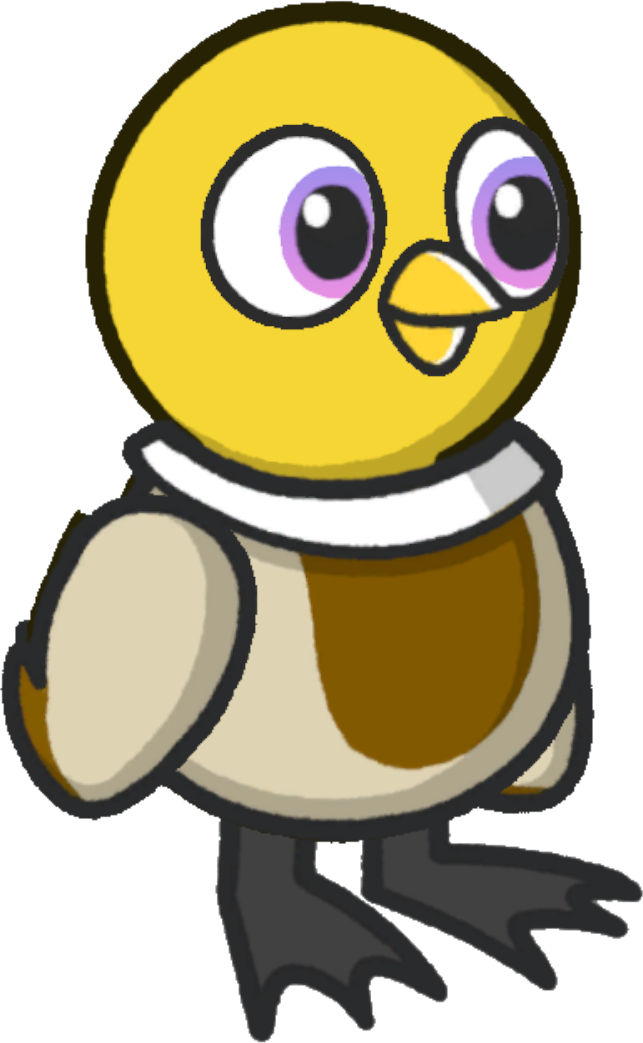 Mallard Gang Costume, colour option 2, on a yellow duck