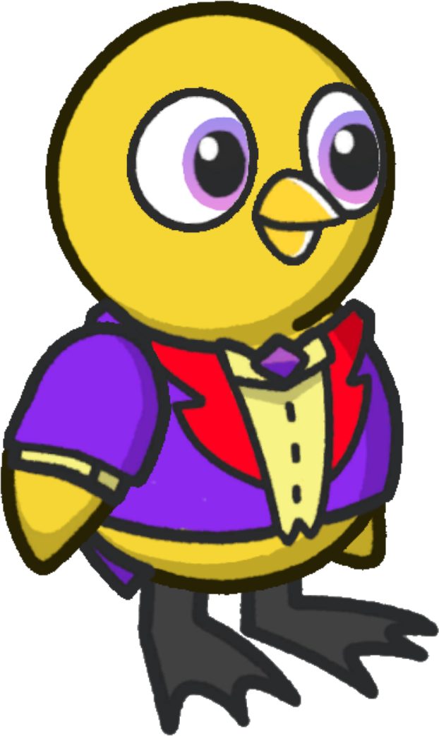 Scruffy's Jacket, colour option 1, on a yellow duck