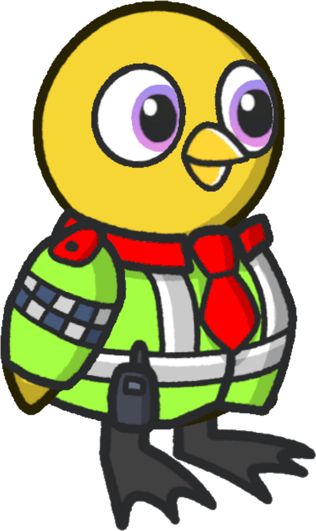 Police Uniform, colour option 1, on a yellow duck