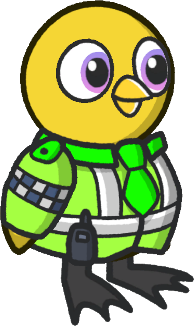 Police Uniform, colour option 2, on a yellow duck